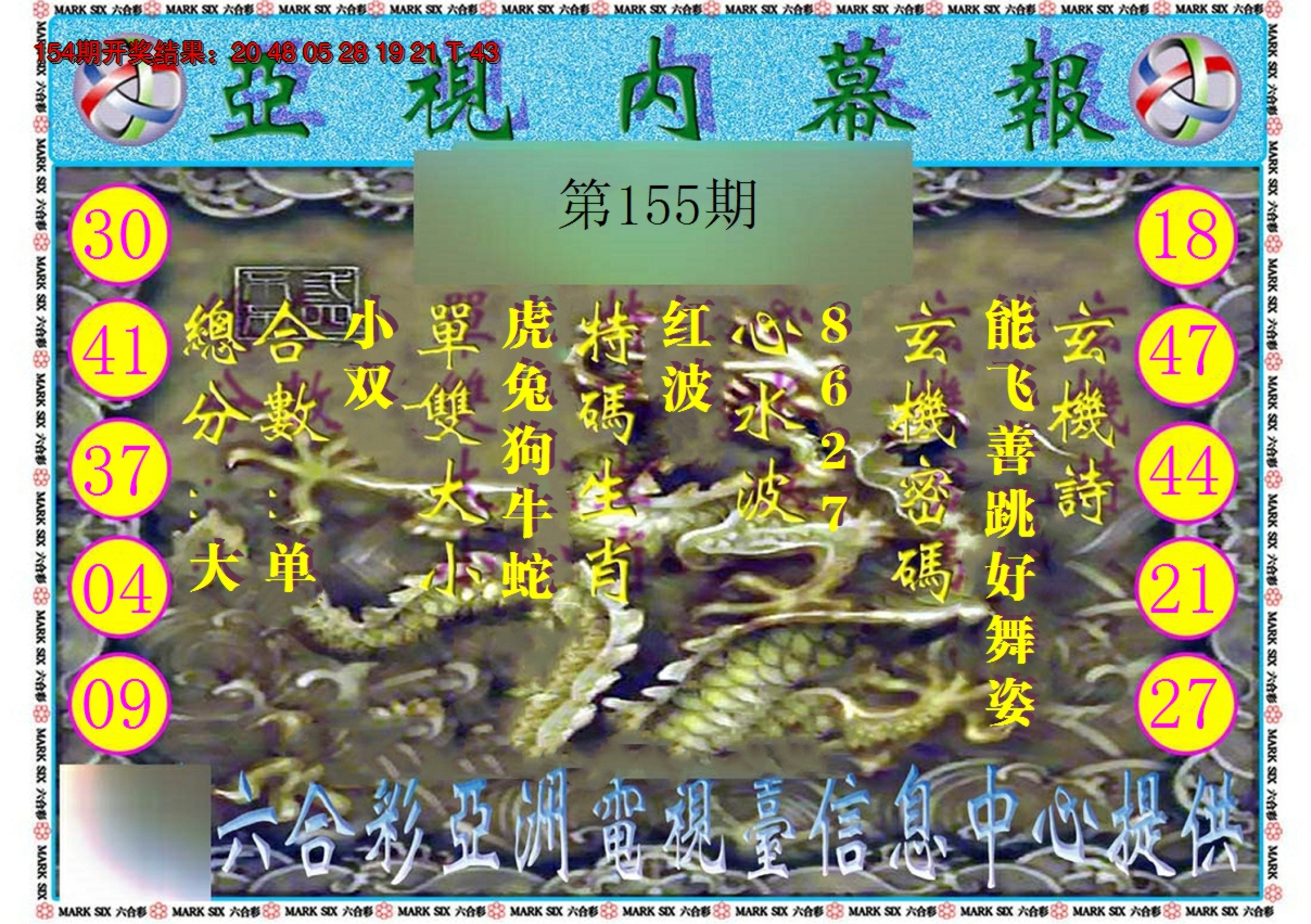 2024155期亚视内幕报