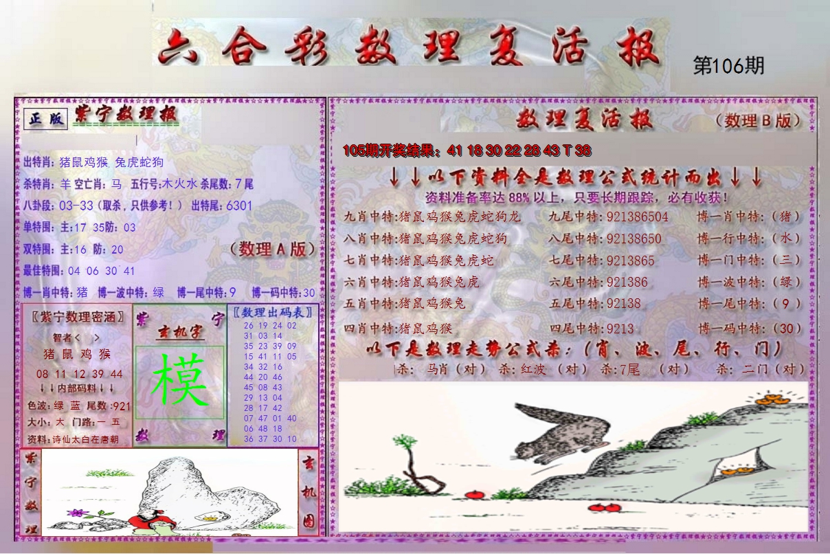 2024106期数理复活报