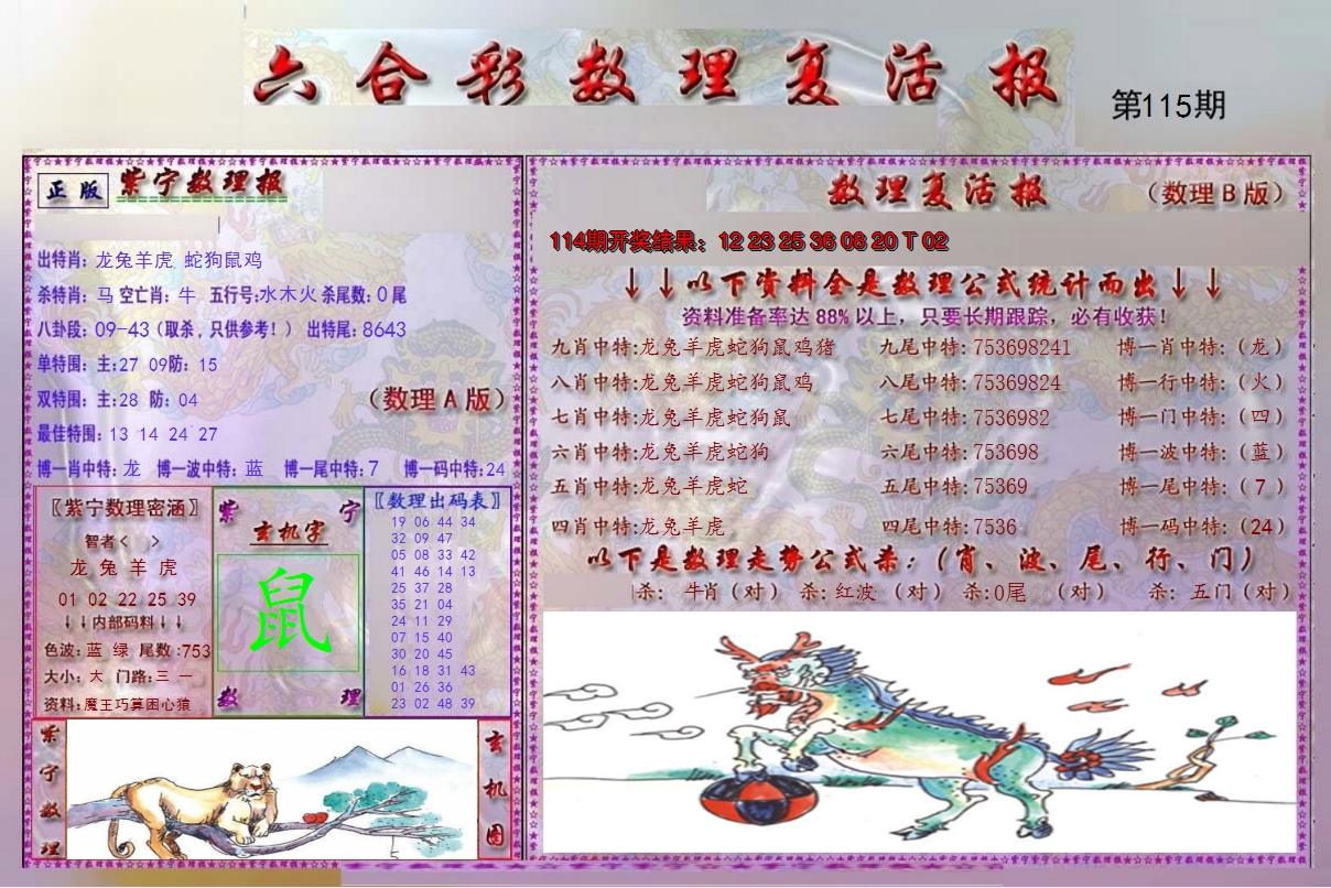2024115期数理复活报