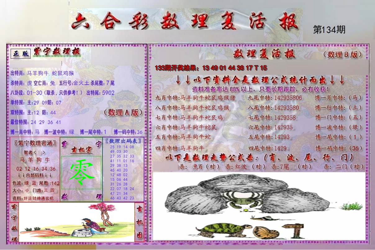 2024134期数理复活报