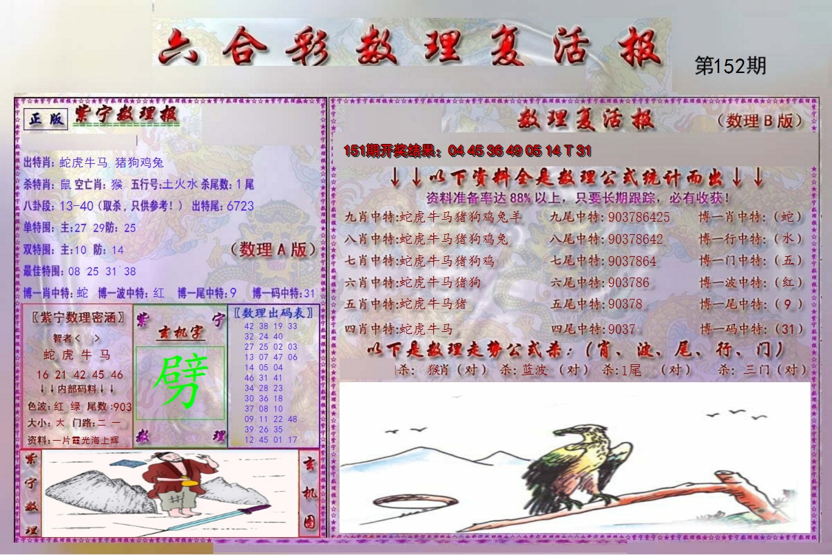 2024152期数理复活报