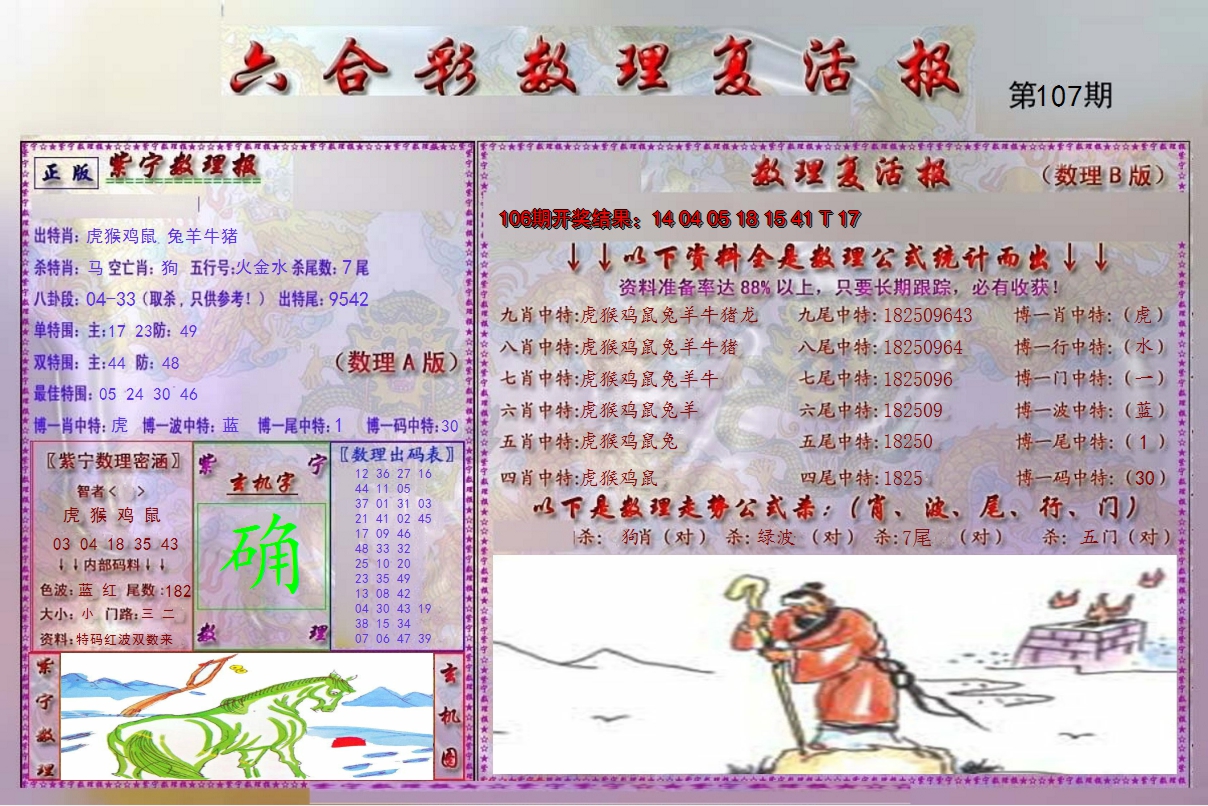 2024107期数理复活报