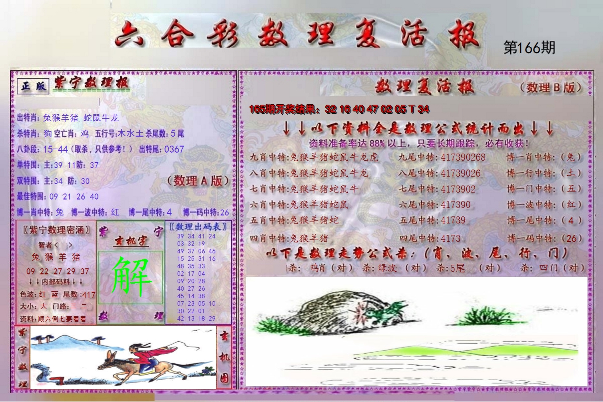 2024166期数理复活报