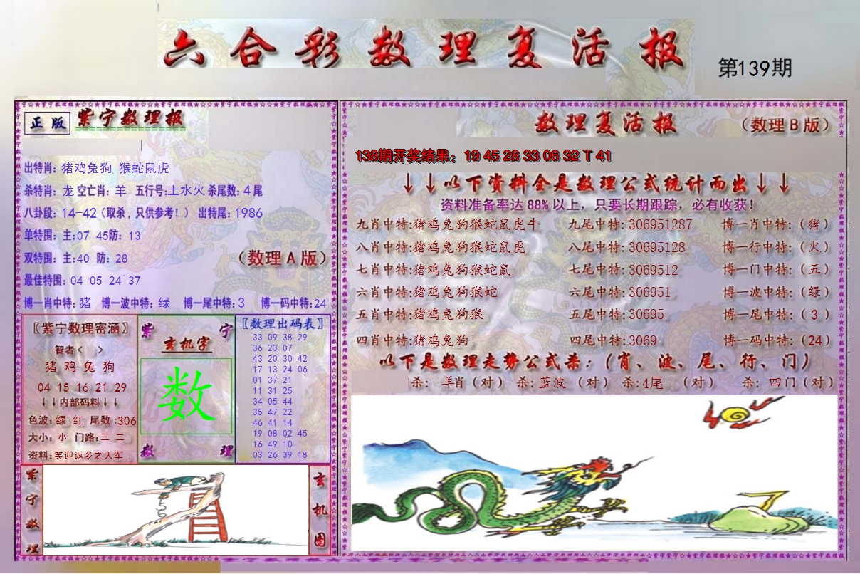 2024139期数理复活报