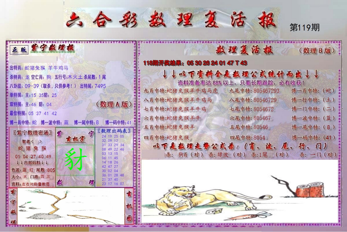 2024119期数理复活报