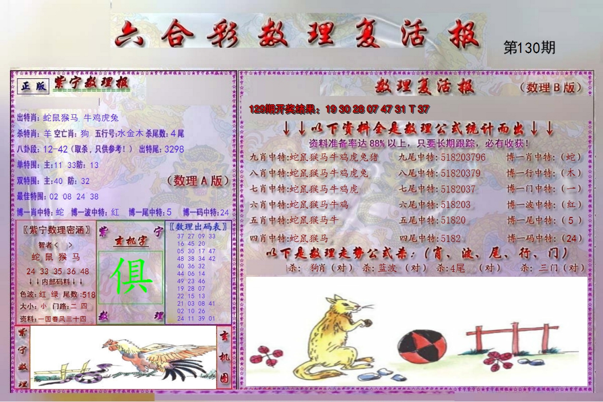 2024130期数理复活报