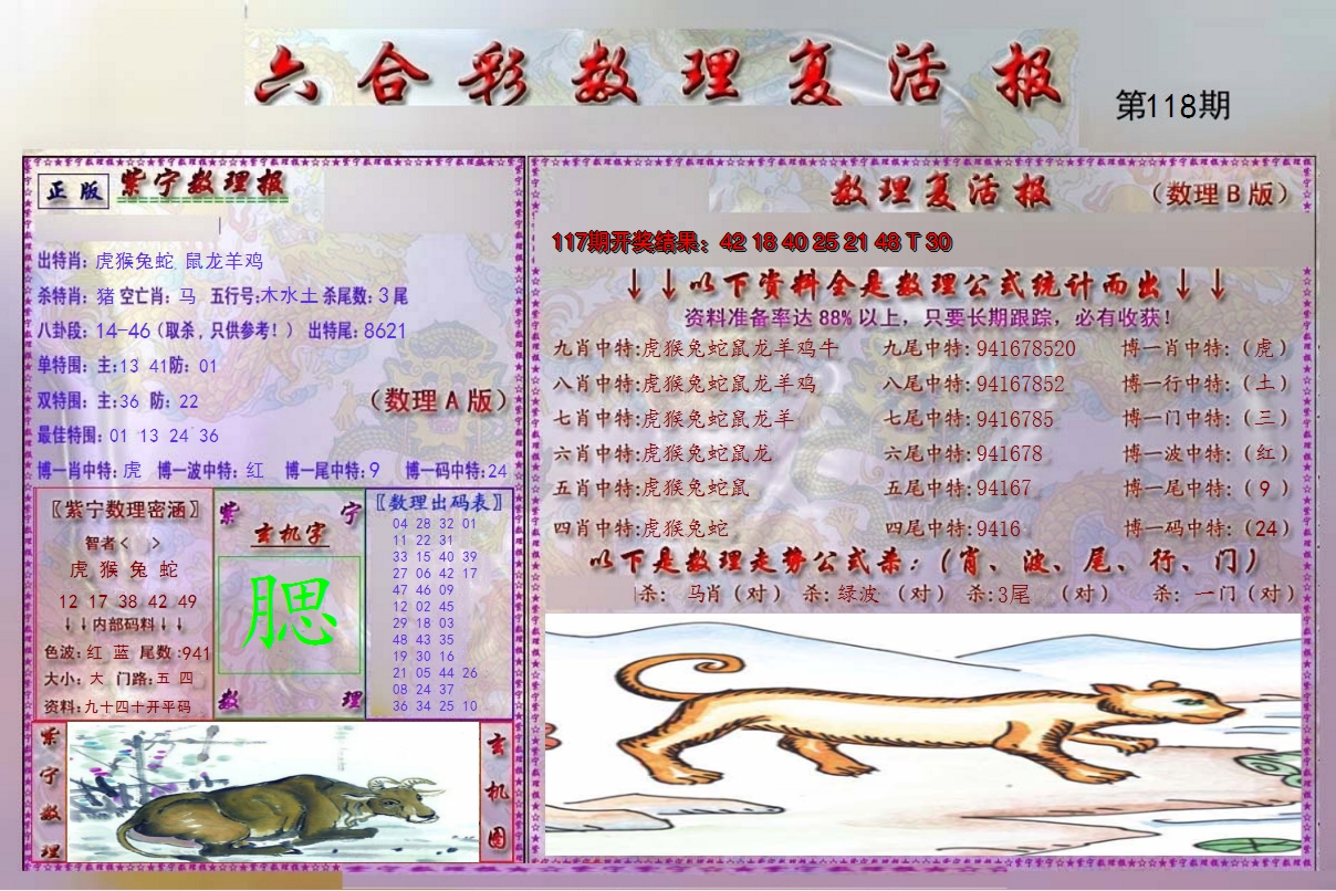 2024118期数理复活报