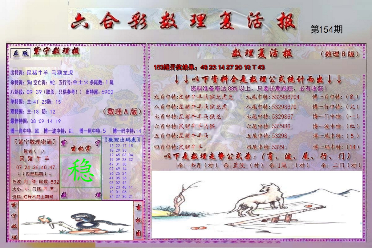 2024154期数理复活报