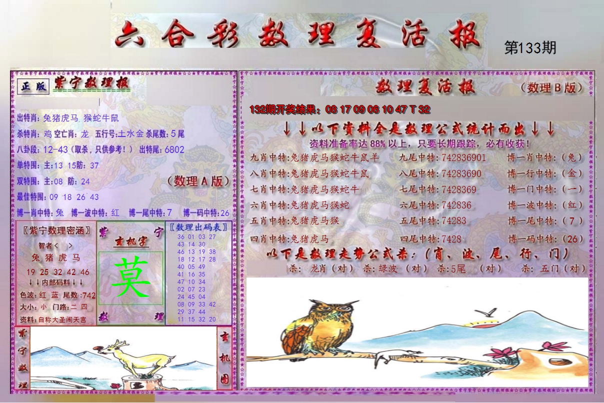 2024133期数理复活报