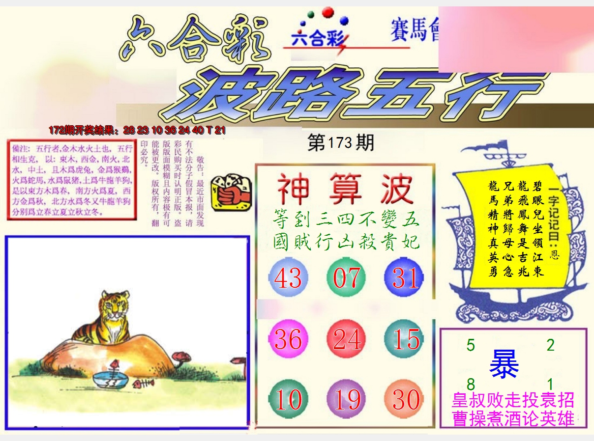 2024173期波路五行