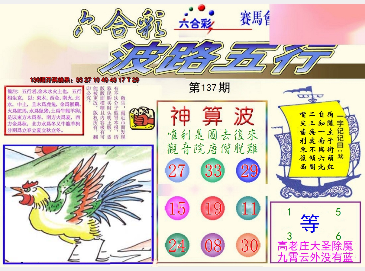 2024137期波路五行