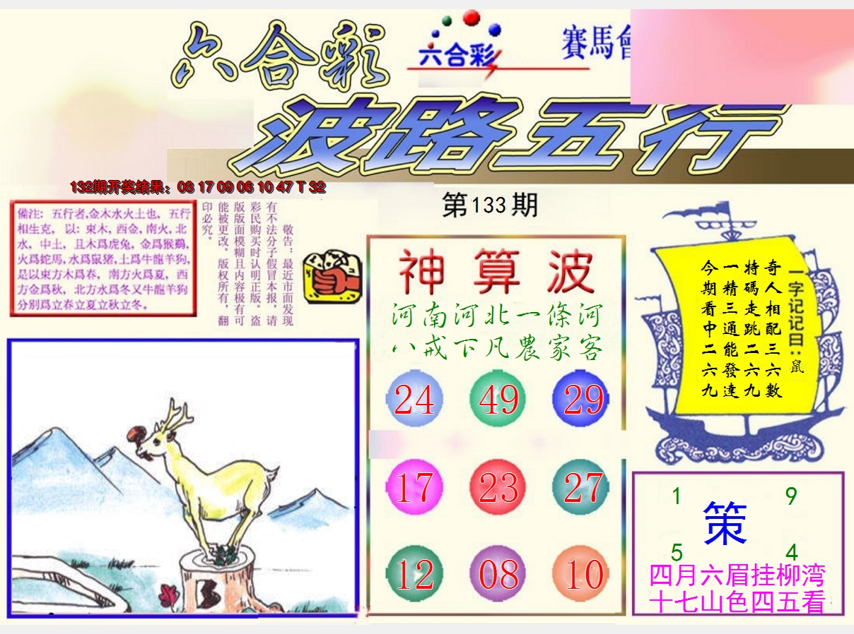 2024133期波路五行