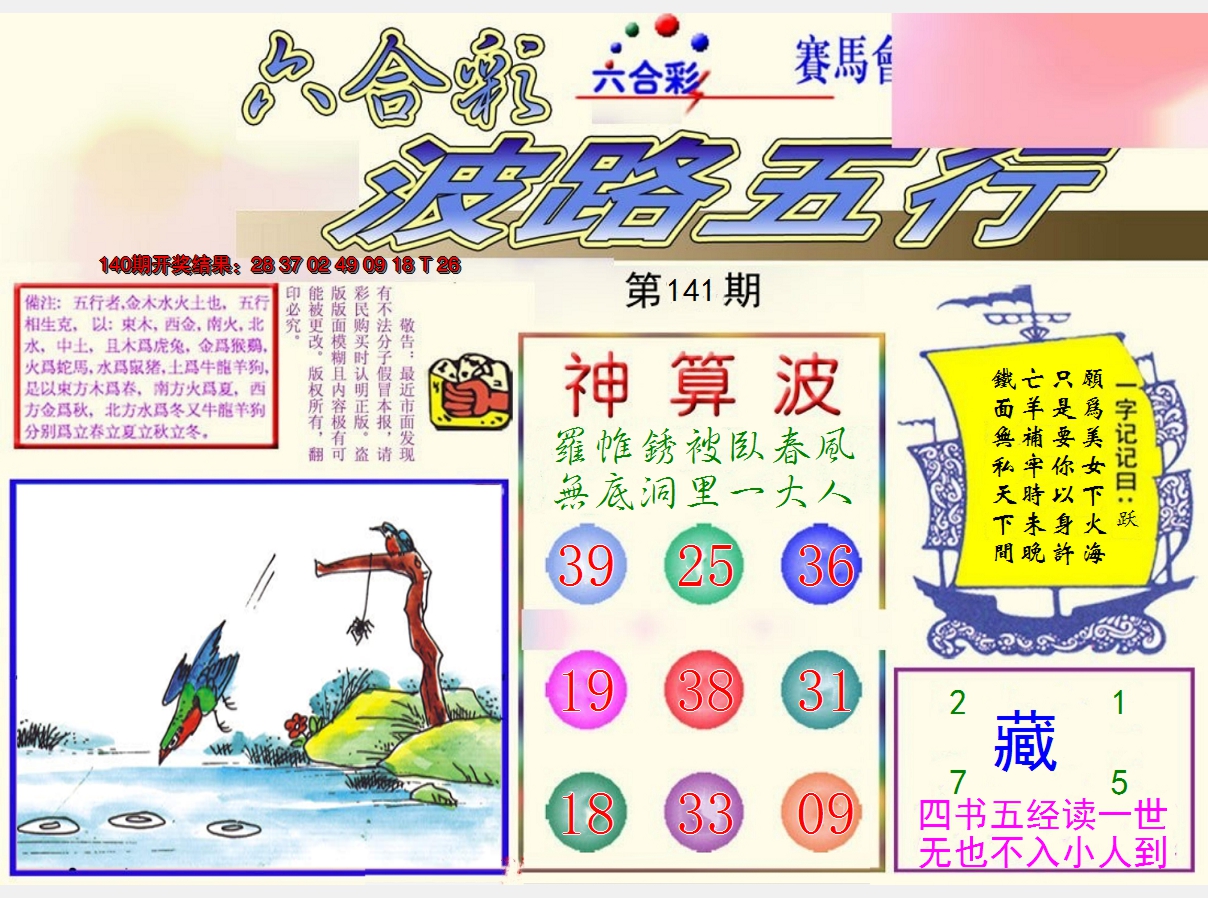 2024141期波路五行