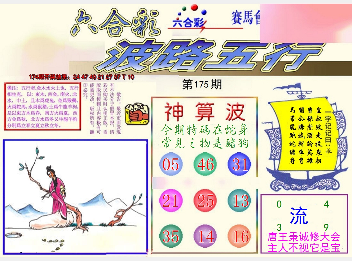 2024175期波路五行