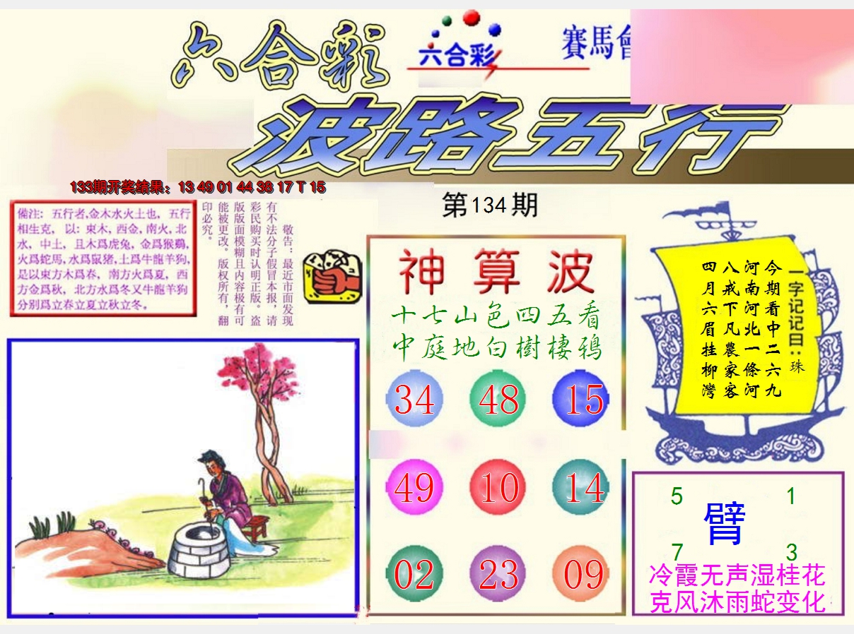 2024134期波路五行