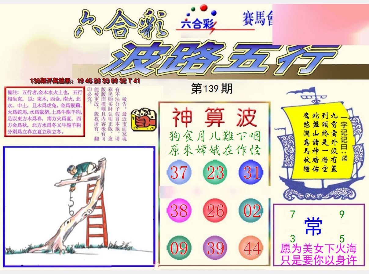 2024139期波路五行