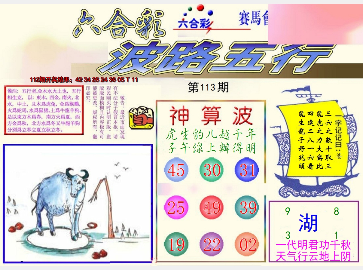 2024113期波路五行