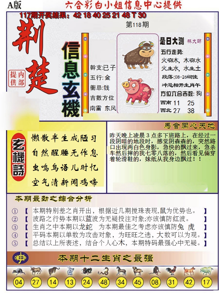 2024118期荆楚信息玄机A