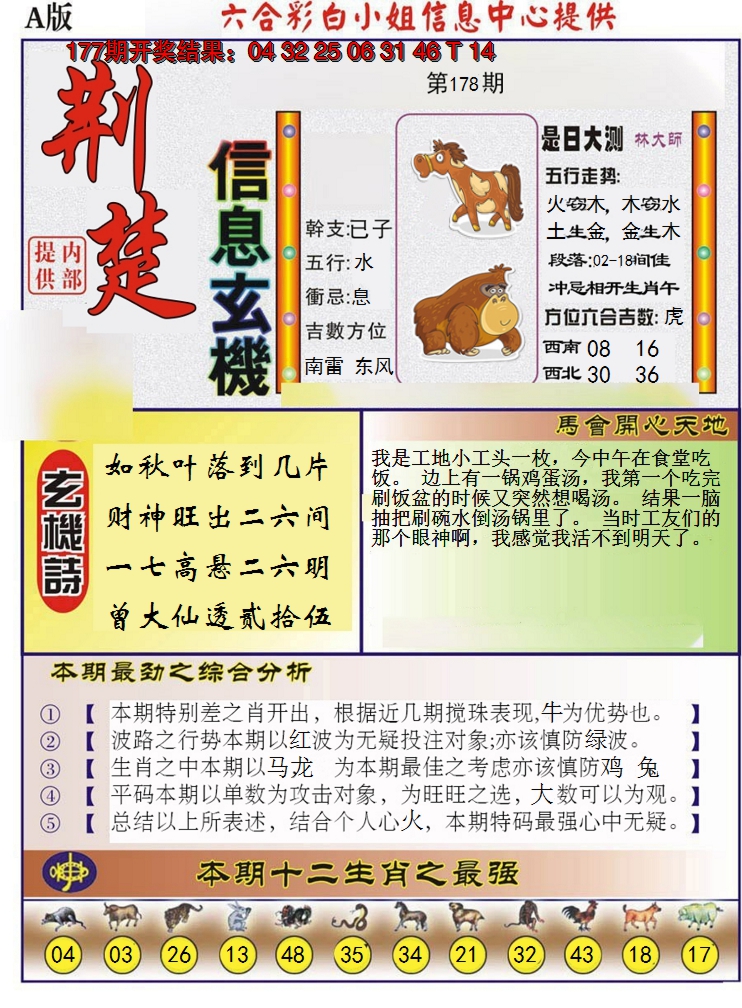 2024178期荆楚信息玄机A