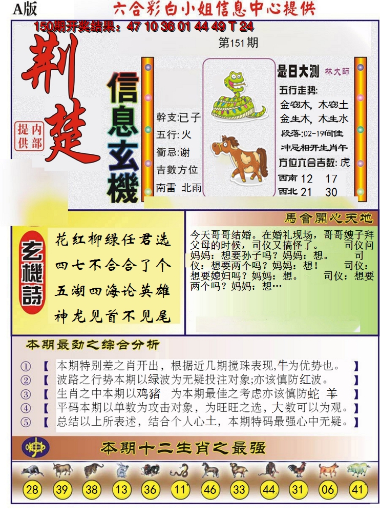 2024151期荆楚信息玄机A