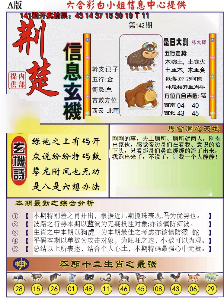 2024142期荆楚信息玄机A