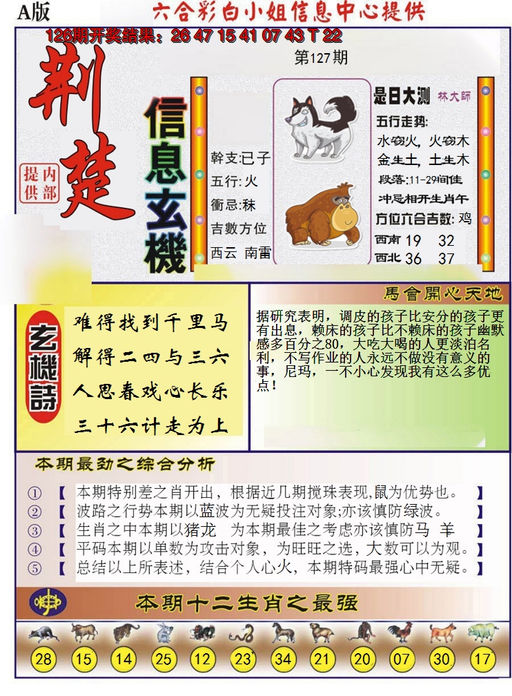 2024127期荆楚信息玄机A