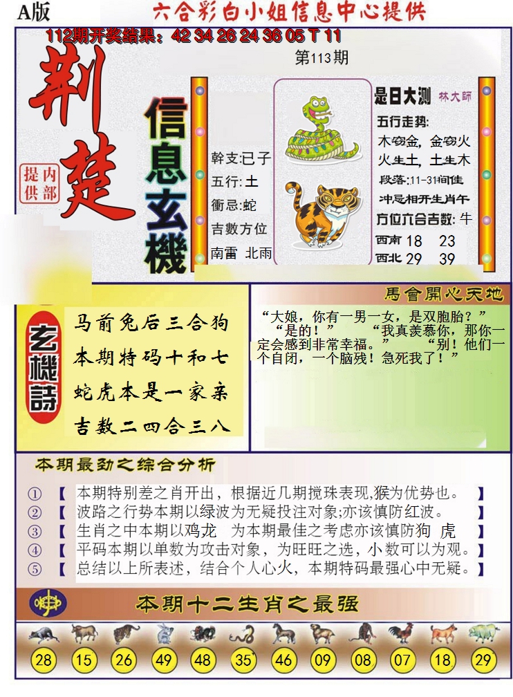 2024113期荆楚信息玄机A
