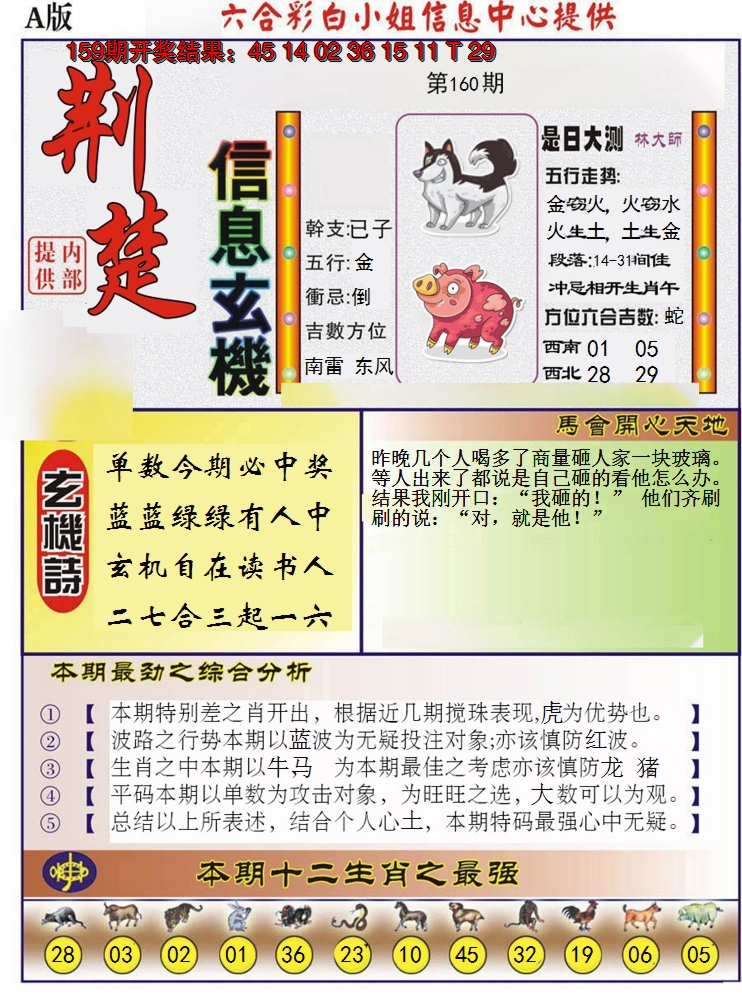 2024160期荆楚信息玄机A