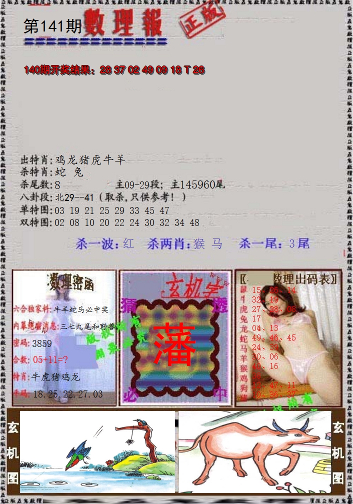 2024141期数理报