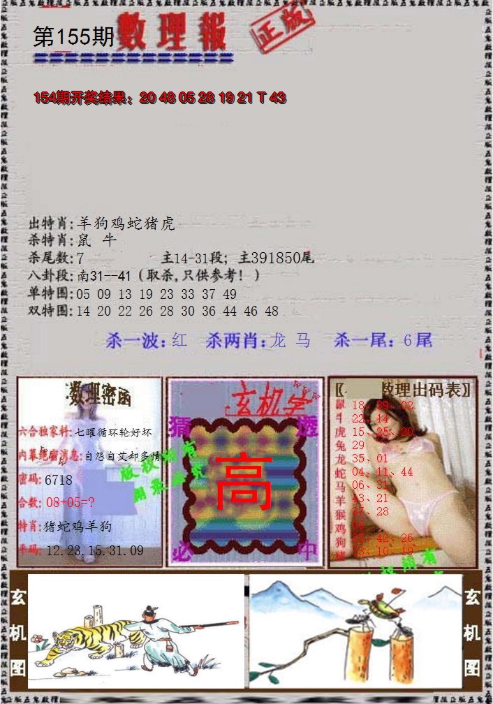 2024155期数理报