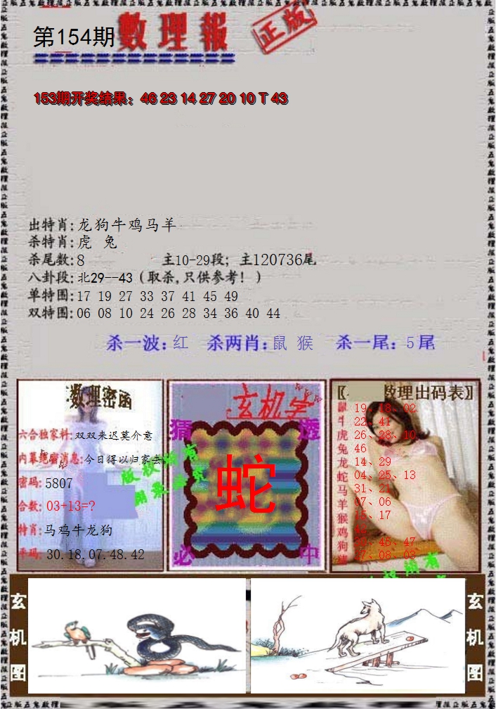 2024154期数理报
