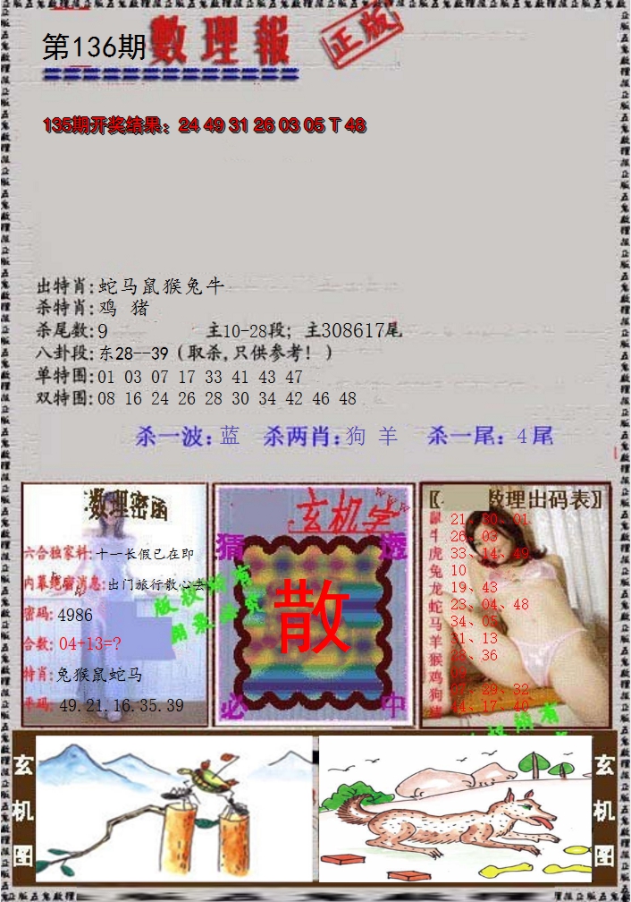 2024136期数理报