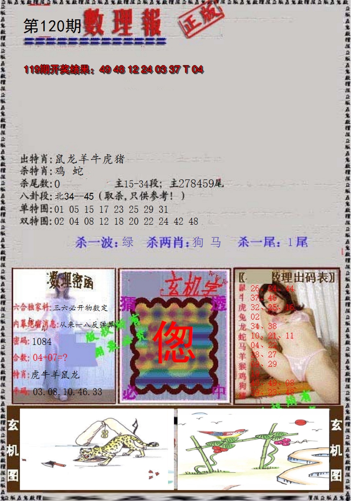 2024120期数理报