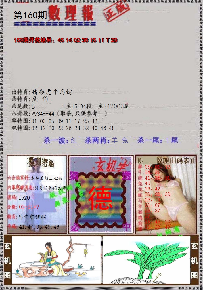 2024160期数理报