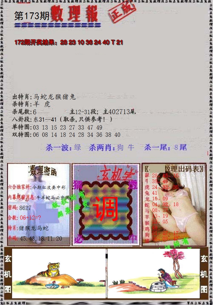 2024173期数理报
