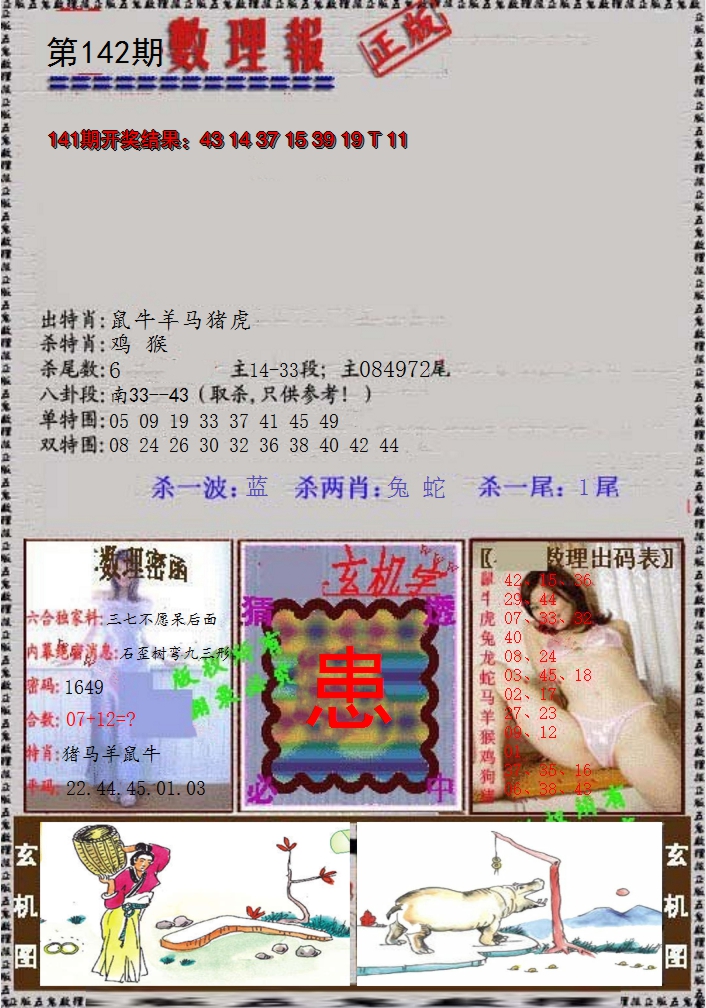 2024142期数理报