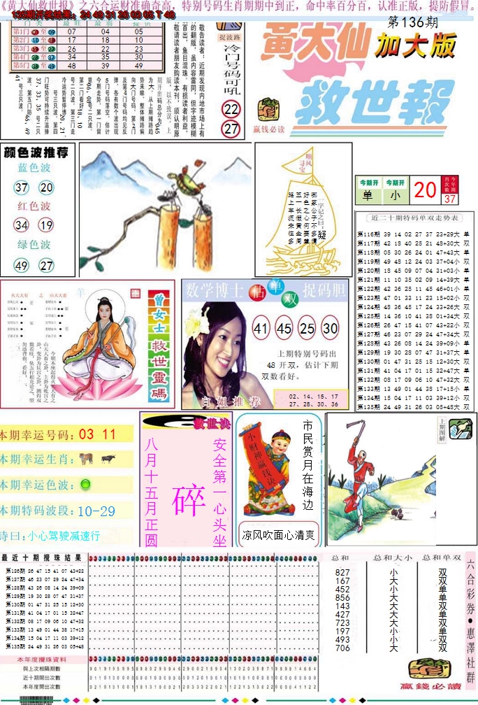 2024136期黄大仙救世A加大版