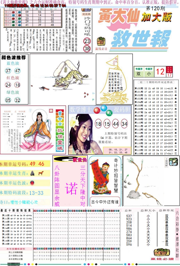 2024120期黄大仙救世A加大版
