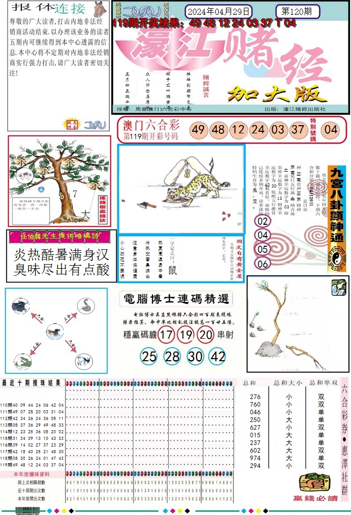 2024120期濠江赌经A加大版