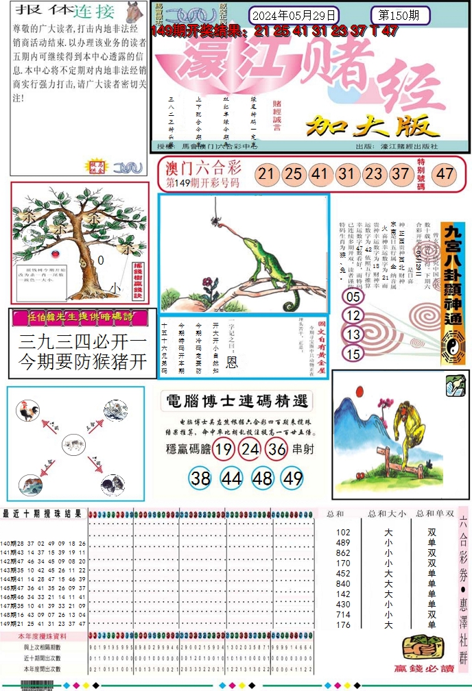 2024150期濠江赌经A加大版