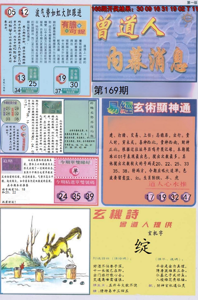 2024169期曾道人内幕消息A