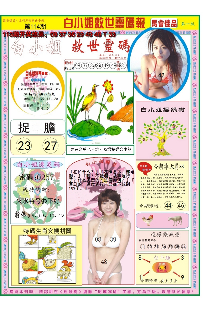2024114期白小姐龙卷风A