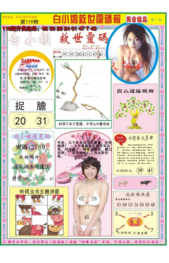 2024119期白小姐龙卷风A