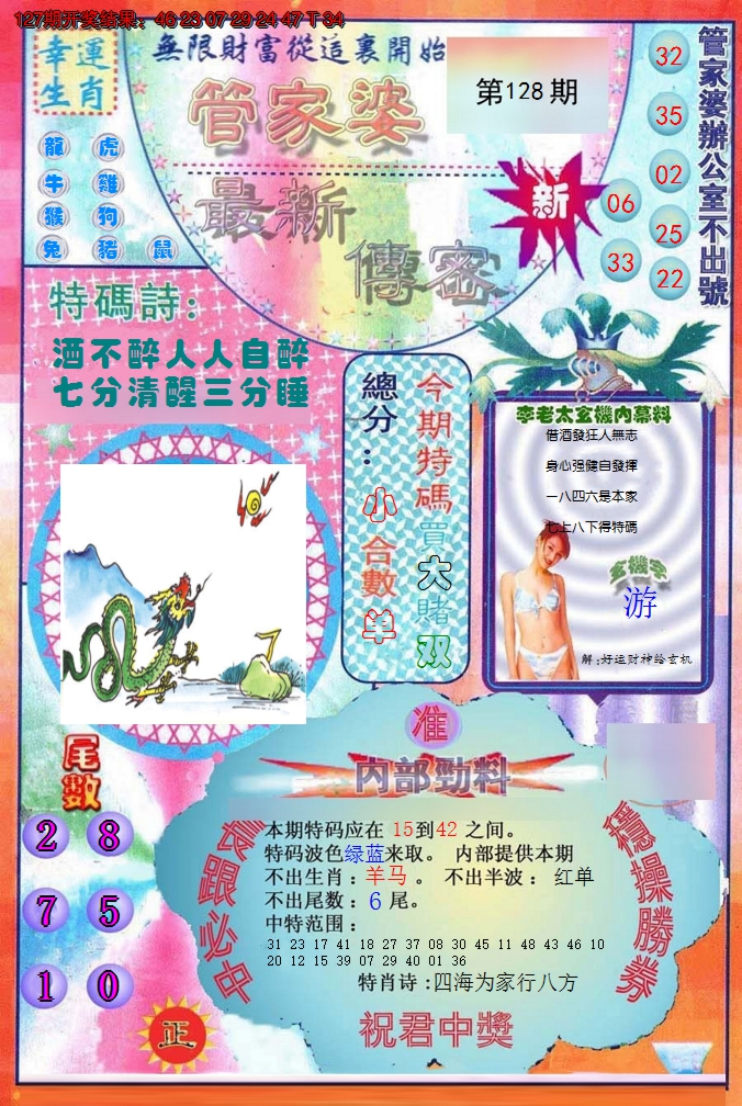 2024128期管家婆新传密