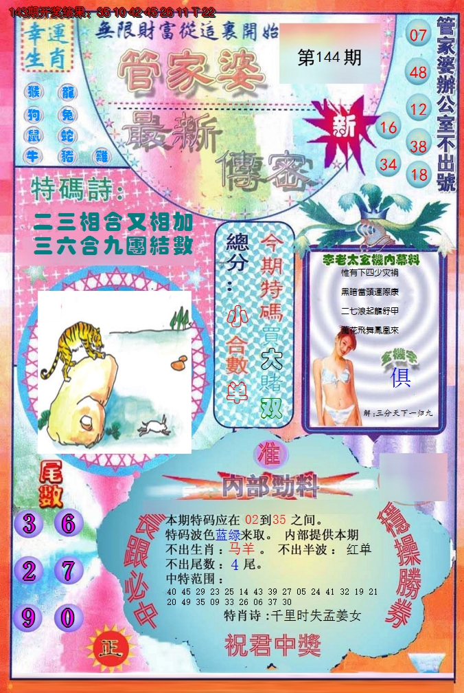 2024144期管家婆新传密