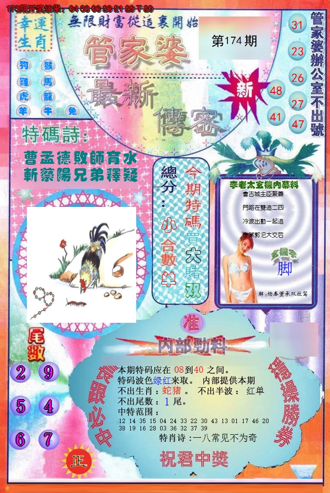 2024174期管家婆新传密
