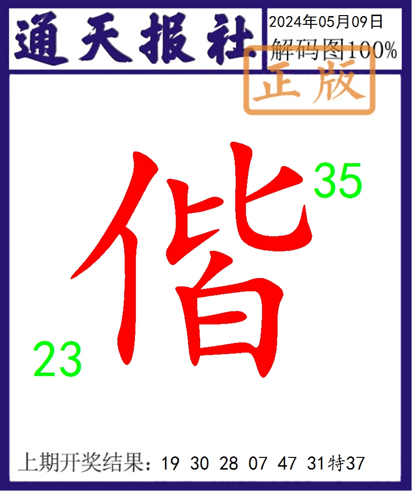 2024130期通天报解码图
