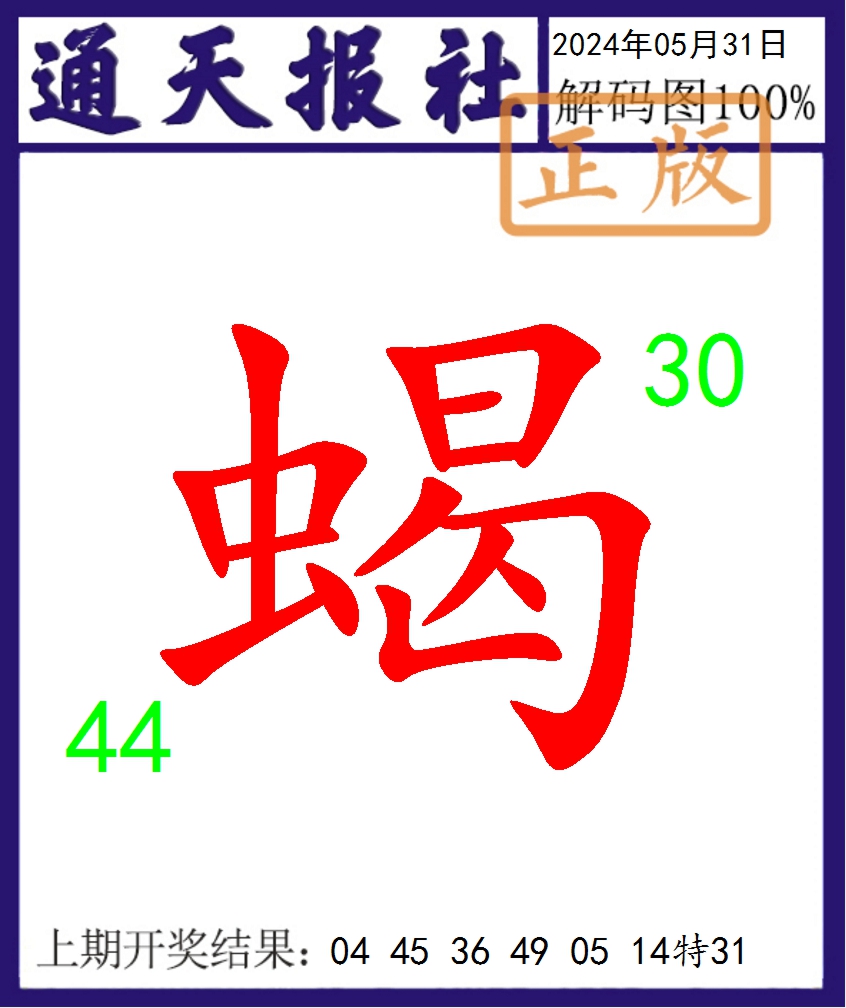 2024152期通天报解码图