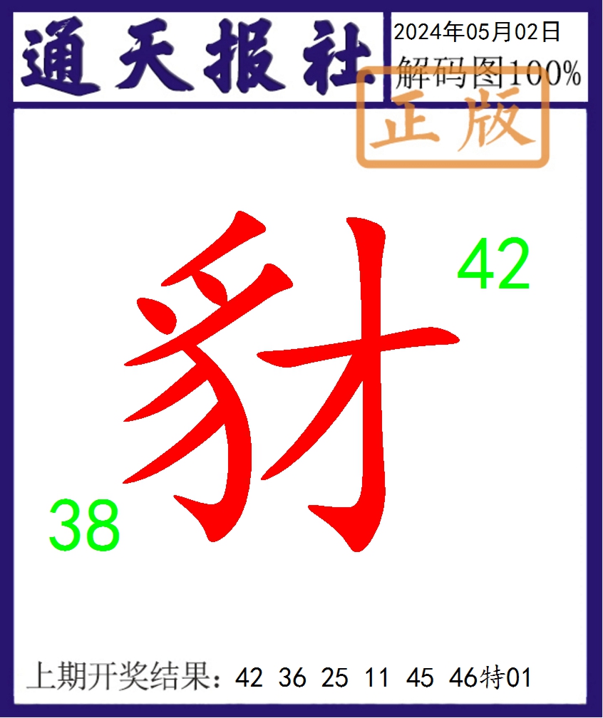 2024123期通天报解码图