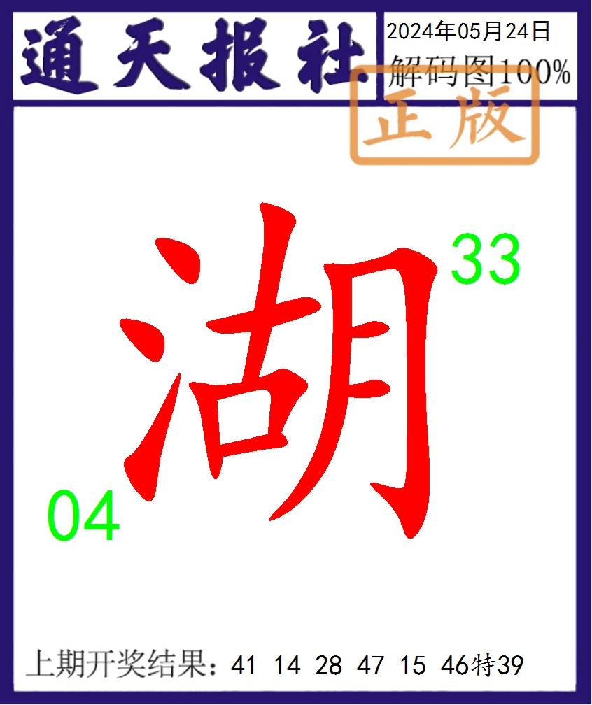 2024145期通天报解码图